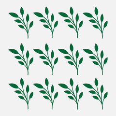 seamless background with green leaves pattern