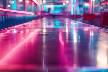 Fototapeta na wymiar Pink Neon Bar A Glowing Nightlife Experience Generative AI