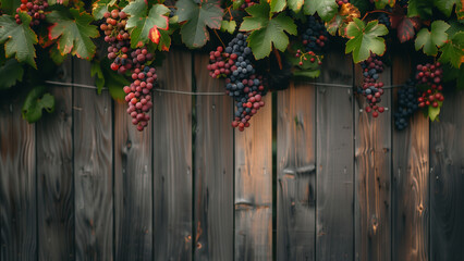 Fototapeta na wymiar Simplicity in Nature: Minimalist Grape Vines