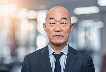 Naklejka premium The Man with the Blue Tie A Fresh Look at Modern Business Attire Generative AI
