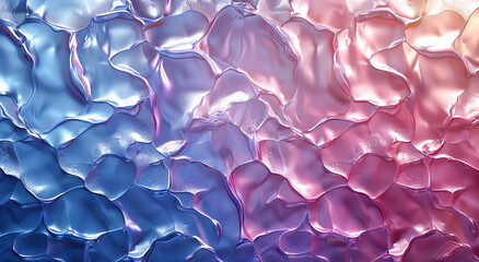 Abstract Holographic Foil Background in Silver Pink Blue - Shimmering Iridescent Textured Wallpaper with Light Reflections