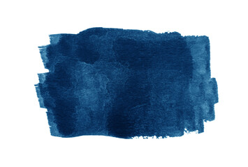 Abstract blue watercolor on white background.