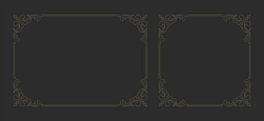 Decorative vintage ornament frame vector design element