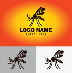 mosquito logo vector art icon graphics for business brand icon mosquito logo template - obrazy, fototapety, plakaty