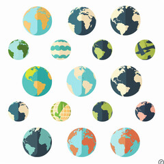 set of globes