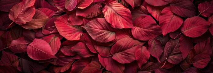 Red autumn leaves texture background - obrazy, fototapety, plakaty