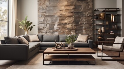 Create a statement wall with a unique texture or material