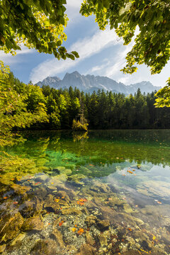 Badersee, Grainau, Wettersteingebirge, Werdenfelser Land, Bayern, Deutschland