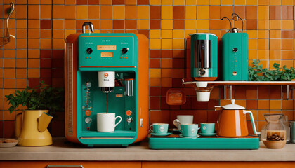 Retro Coffee Machine, 80s, 90s, tea machine