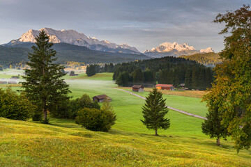 Buckelwiesen, Krün, Wettersteingebirge, Mittenwald, Bayern, Deutschland