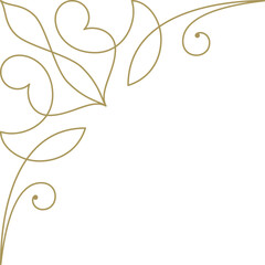 Decorative vintage ornament frame corner vector design element