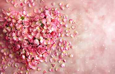 Obraz premium An enchanting background adorned with countless heart symbols, evoking feelings of warmth and tenderness