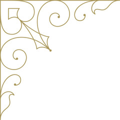 Decorative vintage ornament frame corner vector design element