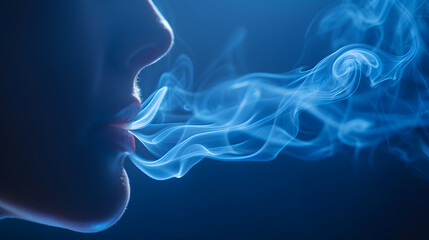 Obraz premium Dangerous cigarette smoke.