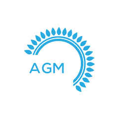 AGM  logo design template vector. AGM Business abstract connection vector logo. AGM icon circle logotype.
