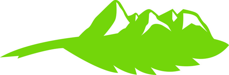  leaf mountain logo abstract  design template