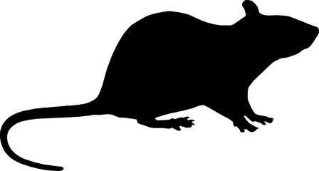 Rat mouse vector silhouette
