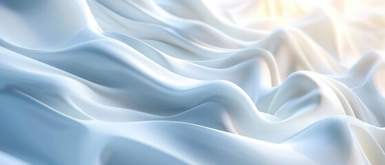 Obraz premium A white abstract background featuring smooth wavy lines creating a dynamic and modern architectural design.Generative AI