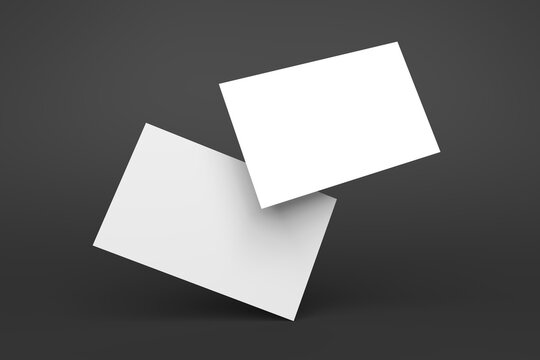 Modern business card mockup template. -up design for presentation branding, corporate identity, advertising, personal, stationery, graphic designers presentations. 3d Rendering