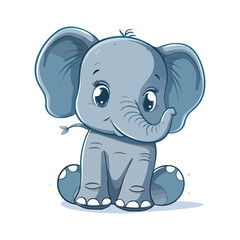 elephant on white background