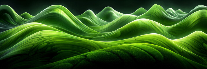 Abstract organic green meadow background illustration.
