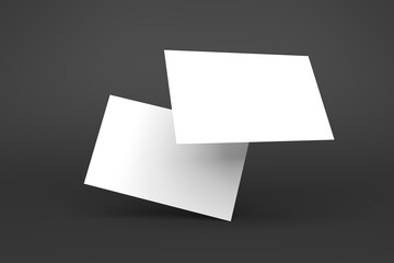 Modern business card mockup template. -up design for presentation branding, corporate identity, advertising, personal, stationery, graphic designers presentations. 3d Rendering