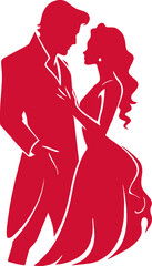 Love Romantic Couple Vector silhouette 