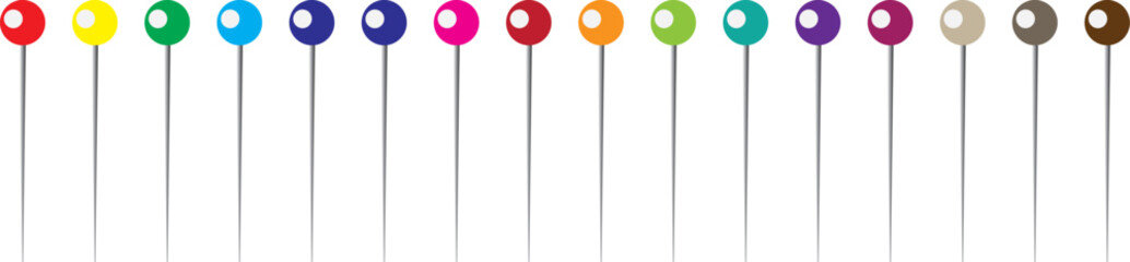 Set of pins. Pins vector design.