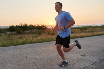 A dedicated marathon runner pushes himself to the limit in training.