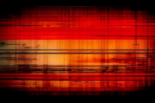 9 16 backdrop film horror dystopiacore distressed grungy tint amber red with texture background error signal or noise white video vhs or cctv retro border vignette with scanlines horizontal vintage