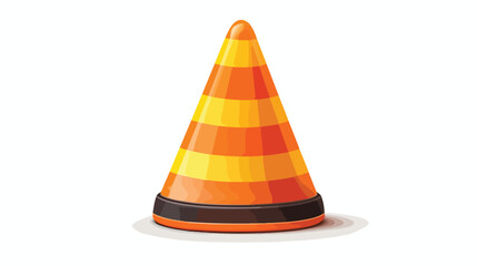 Traffic cone iconvector . Flat design style. vector