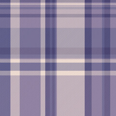 Fall check tartan seamless, french pattern texture vector. Silky fabric background plaid textile in pastel and light colors.