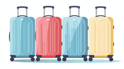 Travel luggage isolated flat vector isolated on white