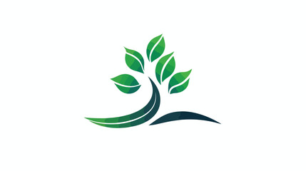 Tree leaf vector logo design ecofriendly concept