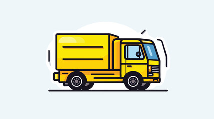 Truck icon vector best line icon. flat vector isolated