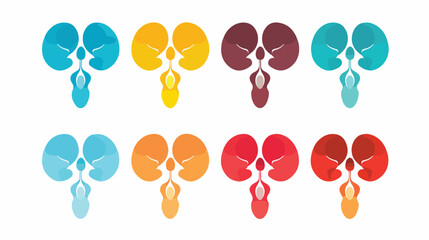 Liver Icon Flat logo Style Organs Of The Human temp