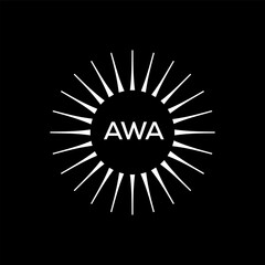AWA  logo design template vector. AWA Business abstract connection vector logo. AWA icon circle logotype.
 - obrazy, fototapety, plakaty