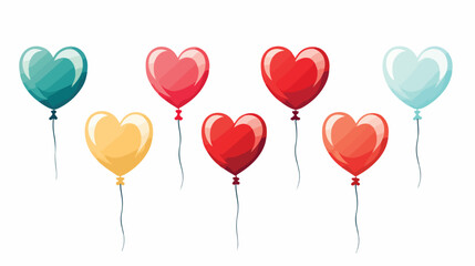 Lovely balloons Celebration Isolated flat vector 