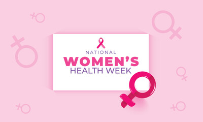 National Women's health week. background, banner, card, poster, template. Vector illustration.