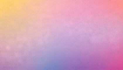 Blue pink lilac yellow gradient textured sanded background. Iridescent halftone colors.