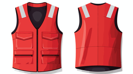 Vector red volunteer vest  public welfare concept