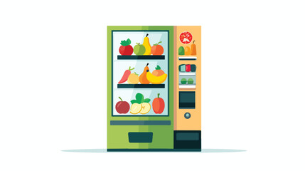 Fototapeta premium Vending machine for buying fruits and vegetables flat