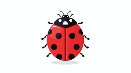 Of ladybug circle icon concept  flat vector