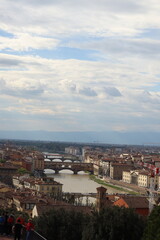 Fototapeta premium Firenze Italia golden bridge