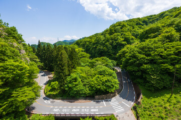 日本の風景・春　新緑のアプトの道　碓氷第三橋梁（めがね橋）