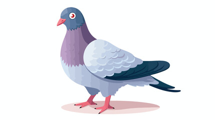 Pigeon vector character color flat pigeon image 