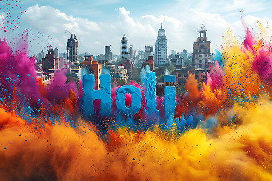 abstract colorful Happy Holi background