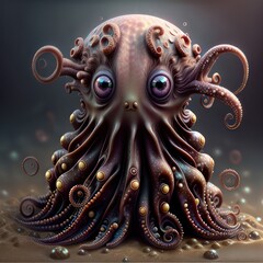 Obraz premium Cute little octopus