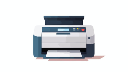 Printer document isolated icon vector design  flat