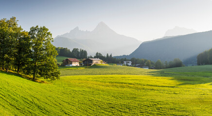 Watzmann von Stanggaß, Oberreit, Berchtesgadener Land, Bayern, Deutschland